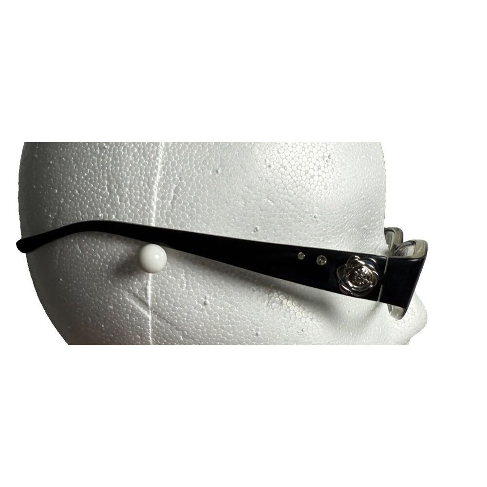 Bebe Designer Eyeglasses Zyl Frame In Black With Glitter Detail Style 5034 Frame - Picture 3 of 12